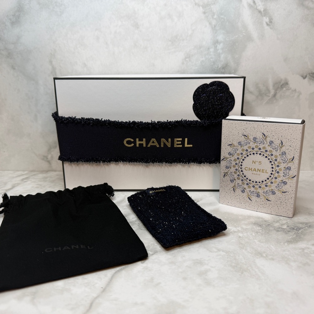 🖤 Chanel Luxury Gift Packaging Set – Box, Bag, Ribbon, Dust Pouch & Inserts